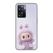 Чохол з принтом Лабубу для Oppo a57s – Фіолетовий Лабубу