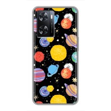 Космические Чехлы для Оппо А57с (VPrint) (Рисованные планеты)