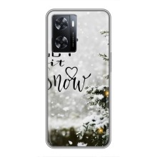 Новорічні, Святкові Чохли для Oppo a57s - 2024 год (Let it snow)