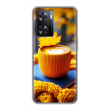 Чехол с уникальным дизайном «Осень с кофе» для Oppo a57s – Кофе с жёлтым