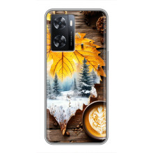 Чехол с уникальным дизайном «Осень с кофе» для Oppo a57s – Осенне-зимнее кофе