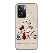 Рождественские Чехлы для Oppo a57s (VPrint) (Merry Christmas)