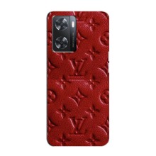 Текстурный Чехол Louis Vuitton для Оппо a57s – Красный ЛВ