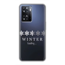 Зимні Чохли для OPPO а57с - прозорий фон – Winter loading