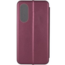 Кожаный чехол-книжка Classy для Oppo A58 4G – Бордовый