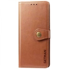 Кожаный чехол-книжка GETMAN Gallant (PU) для Oppo A58 4G – Коричневый