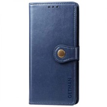 Кожаный чехол-книжка GETMAN Gallant (PU) для Oppo A58 4G – Синий