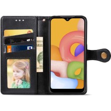 Кожаный чехол-книжка GETMAN Gallant (PU) для Oppo A58 4G – Черный