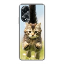 Чехлы с Котиками для OPPO A58 (4G) (VPrint) (Прыжок кота)