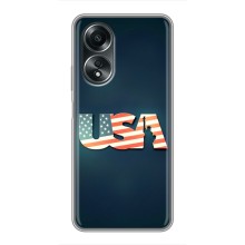 Чехол Флаг USA для OPPO A58 (4G) (USA)