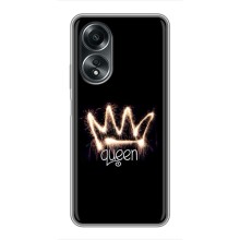 Чехол (Корона на чёрном фоне) для Оппо А58 (4G) (Корона)