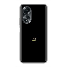 Чехол (Корона на чёрном фоне) для Оппо А58 (4G) (Мини корона)