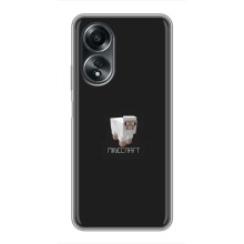 Чехол Майнкрафт на OPPO A58 (4G) (AlphaPrint) Minecraft (Овечка Майнкрафт)