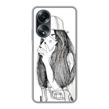Чехол с печатью для OPPO A58 (4G) - (Мода) (AlphaPrint) (Фото девочки)