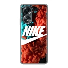 Чехол для OPPO A58 (4G) - с принтом Найк (AlphaPrint) (Дымчатый найк)