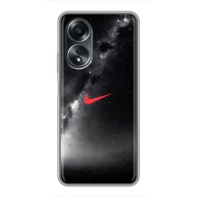 Чехол для OPPO A58 (4G) - с принтом Найк (AlphaPrint) (Найк красный)