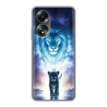 Чехол со Львом для OPPO A58 (4G) (VPrint) (Маленький лев)