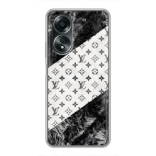 Чехол Стиль Louis Vuitton на OPPO A58 (4G) (LV на белом)