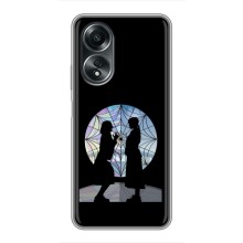 Чехлы Венсдей на OPPO A58 (4G) Уэнсдей (AlphaPrint) (комната Уэнздей)
