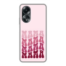 Чехлы на день мамы для Оппо А58 (4G) – Надпись мама