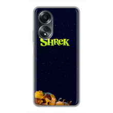 Чехол с мультфильмом Шрек на OPPO A58 (4G) – Шрек лого