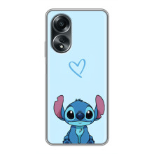 Чехол с рисунком Стич для OPPO A58 (4G) – Голубой Стич