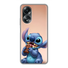 Чехол с рисунком Стич для OPPO A58 (4G) – Стич с шоколадом