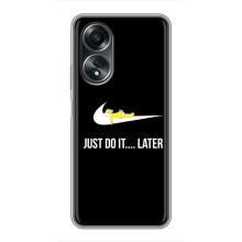 Чехол с логотипом Найк на OPPO A58 (4G) (Nike just do it)