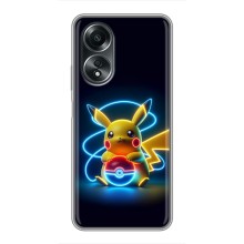 Чехол с Пикачу на OPPO A58 (4G) (Покемон)