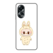 Чохол з принтом Лабубу для OPPO A58 (4G) – Бежевий Лабубу