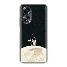Космические Чехлы для Оппо А58 (VPrint) (На луне)