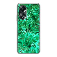 Мраморный чехол на OPPO A58 (4G) (VPrint) (Салатный Мрамор)