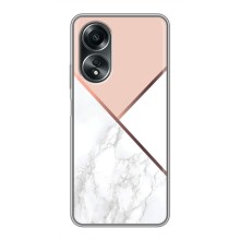 Мраморный чехол на OPPO A58 (4G) (VPrint) (Тройной мрамор)