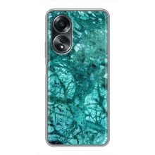 Мраморный чехол на OPPO A58 (4G) (VPrint) (Зеленый мрамор)