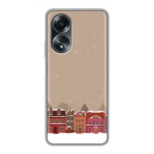 Новогодние, Праздничные Чехлы для OPPO A58 (4G) - 2024 год (Зимний город)
