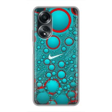 Силиконовый Чехол на OPPO A58 (4G) с картинкой Nike (Найк зеленый)