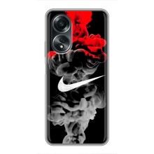 Силиконовый Чехол на OPPO A58 (4G) с картинкой Nike (Nike дым)