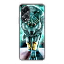 Защитные чехлы для Оппо А58 (AlphaPrint) (ХИТ продаж) ВОЛК (Яркий волк)