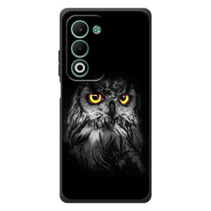 Чехлы с принтом СОВЫ для OPPO A5m – Сова на чёрном