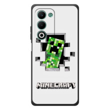 Чехол Майнкрафт на OPPO A5m (AlphaPrint) Minecraft – крипер Майнкрафт