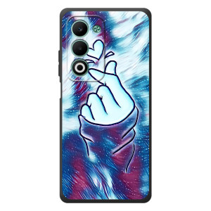 Чехол с принтом для OPPO A5m (AlphaPrint - Знак сердечка)