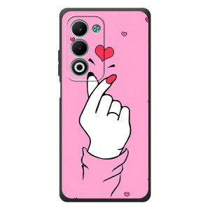 Чехол с принтом для OPPO A5m (AlphaPrint - Знак сердечка)