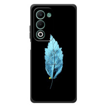 Чехол с картинками на черном фоне для OPPO A5m – Листочек