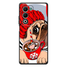 Бампер для OPPO A5m с картинкой "Песики" – Грустная собака