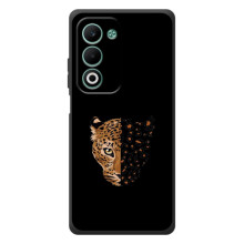 Чехол с леопардовым принтом на OPPO A5m – Леопард на черном