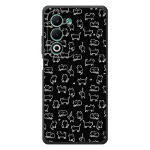 Чехол с принтом для OPPO A5m (AlphaPrint) Модные коты (Меленькие котики)