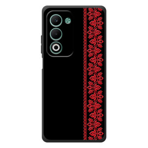 Силиконовый Чехол на OPPO A5m с картинкой Вышиванки (Вышиванка на черном)