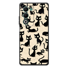 Чехол с рисунком кот на OPPO A5m (Черные коты)