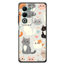 Чехол с рисунком кот на OPPO A5m (Коллаж котов)