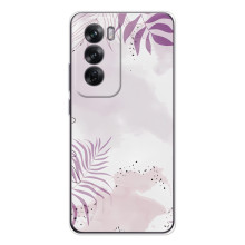 Чехол с цветочным принтом на А5м – Фиолетовые листья